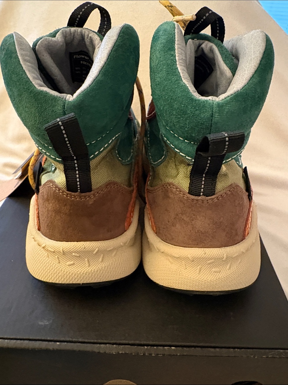 NWT Flower Mountain Bankei Sneakers in Beige-Sky-Military - Picture 11 of 15